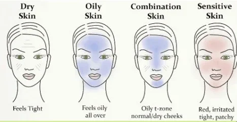 Different types of skin