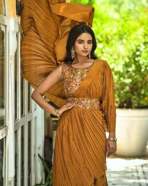 Belted Cape Saree Draping Style