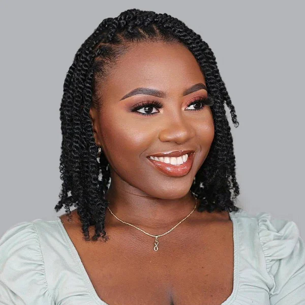 Blonde Kinky Twists with Spiraled Curls