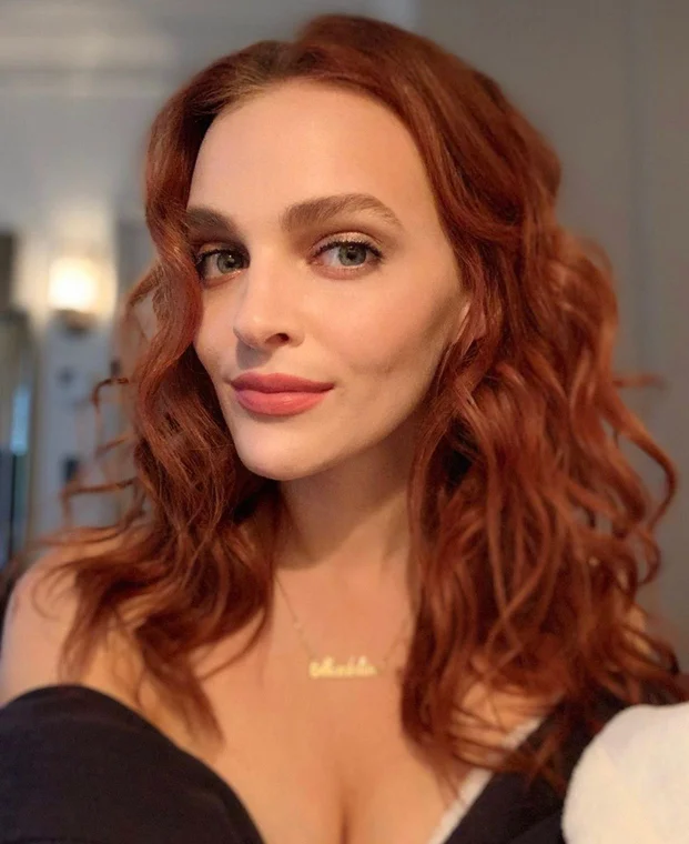 Madeline Brewer with red hair