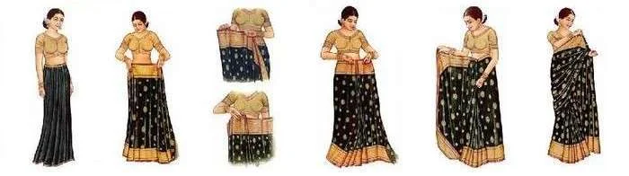The classic Nivi Saree Draping Style