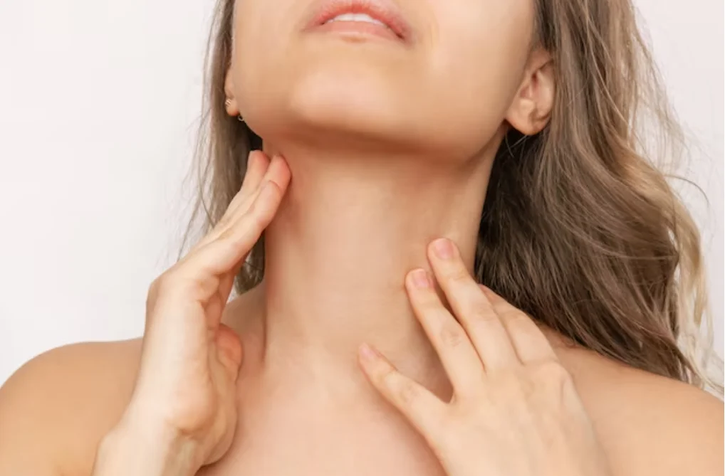 someone combating crepey neck skin,
