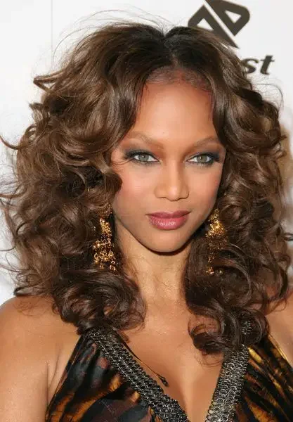 Tyra Banks with red hair