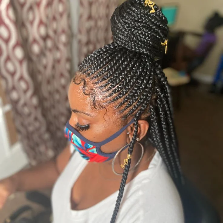 Half-Up Half-Down Tribal Style