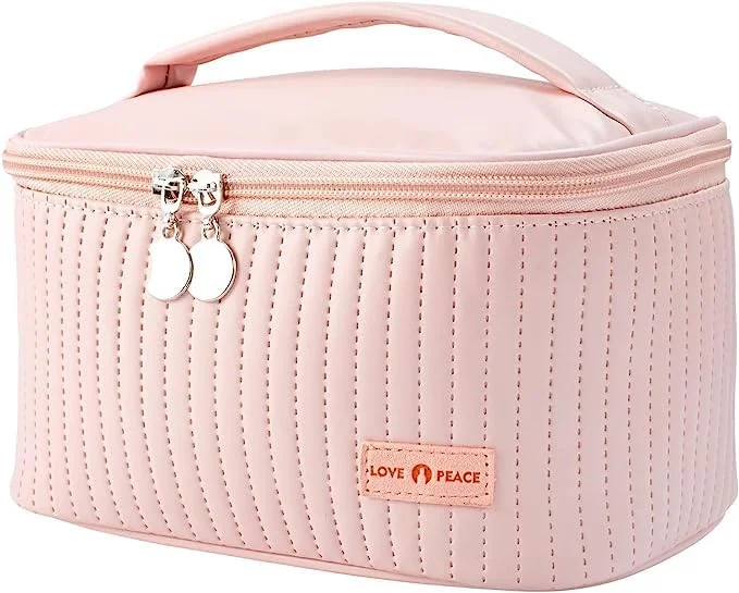 LEVGRY Portable Makeup Bag PU Leather Cosmetic Bag