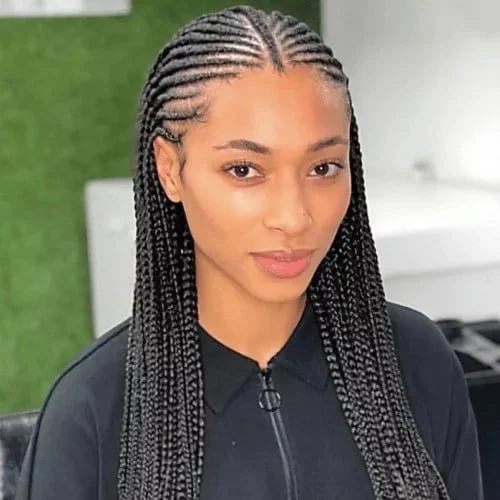 Middle Part Tribal Braids