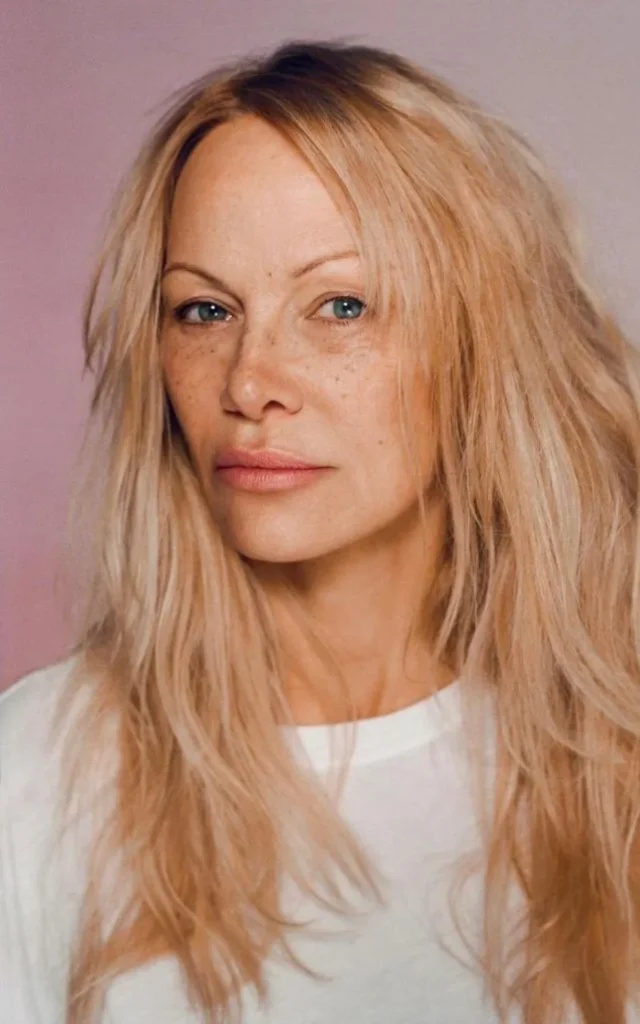 Pamela Anderson without makeup in Morning